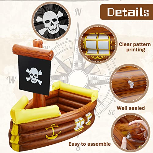 Inflatable Pirate Ship Cooler for Parties and Events - Reusable PVC Design
