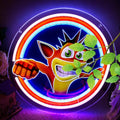 Cartoon Animal Neon Sign LED Wall Light for Gaming Room & Bedroom - Orange, White & Blue Variations