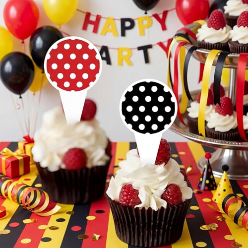 Cartoon Cupcake Toppers - 24 Pcs Cake Decorations for Birthday & Party - Variation: Cartoon