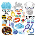 25 Pieces Science Party Photo Booth Props with Stick - Laboratory & Mad Scientist Decorations