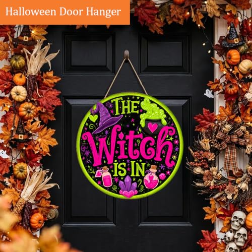 Witchy Halloween Wooden Sign for Home - The Witch Is In Sign - Variation: Witchy