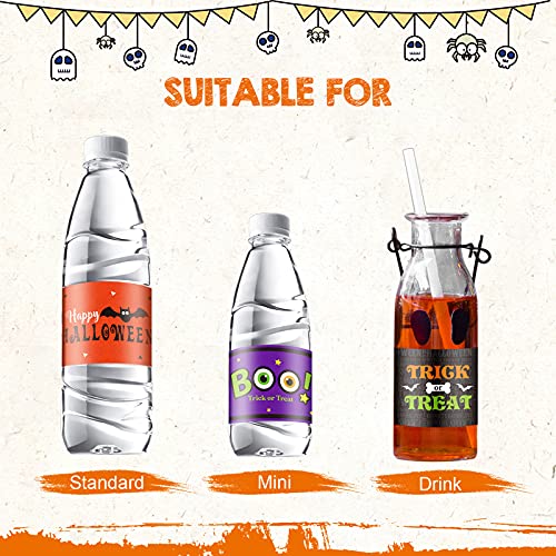 Halloween Water Bottle Labels Waterproof Sticker Set - 39 Pcs