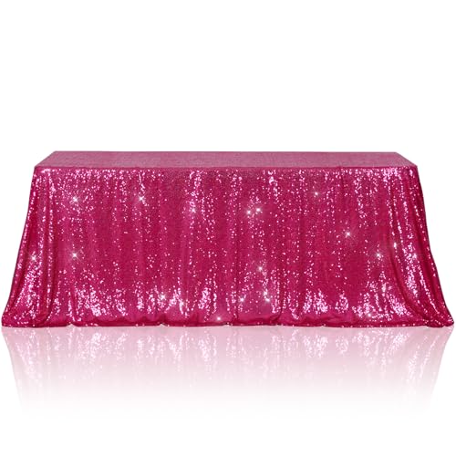 Hot Pink Sequin Tablecloth 90x156 Inch Rectangle Sparkly Fabric for Weddings & Parties - Variation of THIS listing