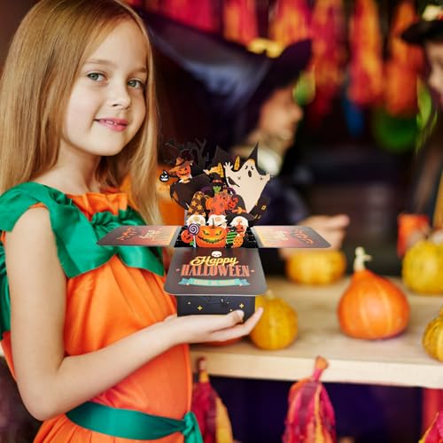 Halloween Popup Cards - Spooky 3D Greeting Card with Ghost & Pumpkin - As 67