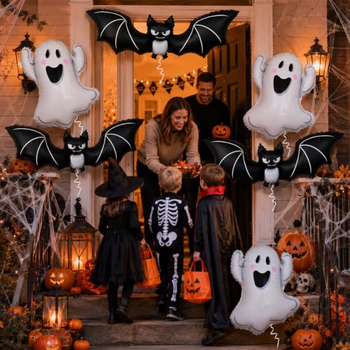 Halloween Ghost Balloons - Ghost Variation, 6 Pack Halloween Decorations