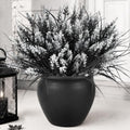 Black Artificial Flowers Outdoor Fake Grass Decor - 10 Bundles Halloween & Gothic Style