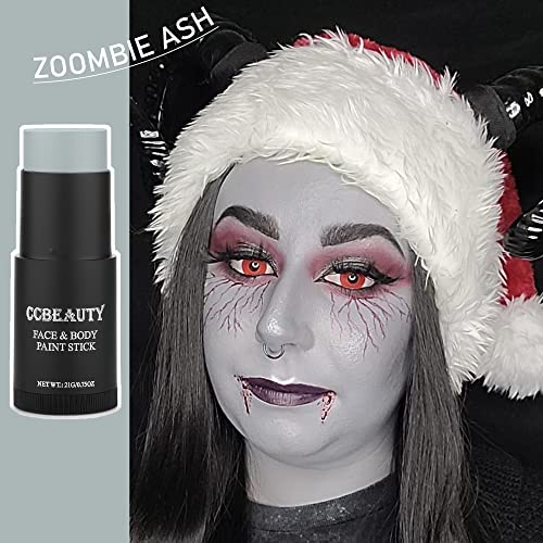 Light Grey Face Paint Stick - Full Coverage SFX Makeup for Halloween Cosplay