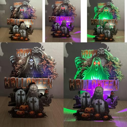 Musical Spooky Halloween Cards with 3D Pop-Up, Lights & Sounds