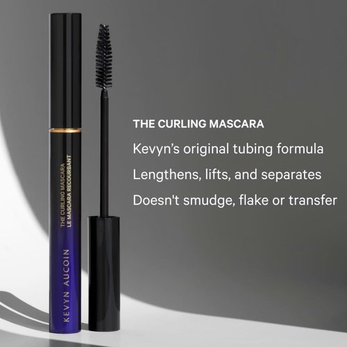 Kevyn Aucoin Curling Mascara - Black | Classic Volume Brush, Tubing Technology, Clump-Free, 0.18 Oz