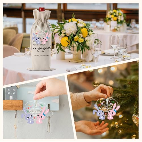 Easter Engaged Gift Set with Wine Bag and Acrylic Ornament - Easter1