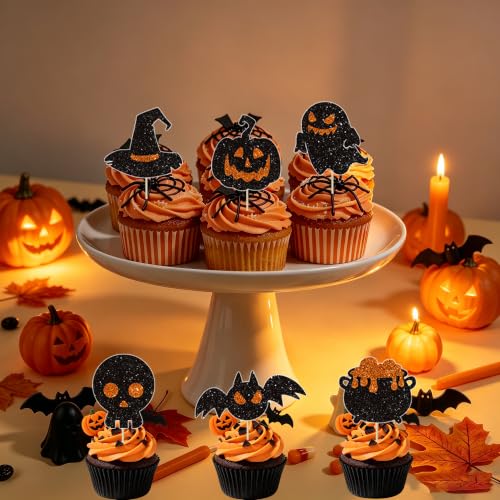 Halloween Birthday Party Decorations Set - Black & Orange Party Supplies for Kids & Adults