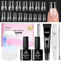 Beetles Gel Nail Kit Flat-X Square Medium Tips 320pcs - B Square M 16 Sizes