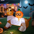 5FT Halloween Inflatable Mummy Dog - Funny Outdoor Yard Decor with Boo Pumpkin