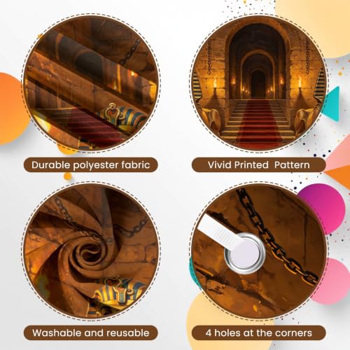 Egyptian Backdrop Banner for Party and Event Decorations - 70 x 43 Inches