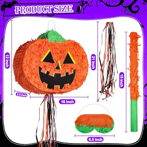 Halloween Pumpkin Pinata Jack-O'-Lantern 16x12 Inch Party Game - Variation of THIS listing