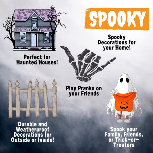 Halloween Skeleton Welcome Sign & Skull Wreath 2 Pack - Fall Door & Wall Decor