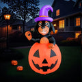 Inflatable Dachshund Dog Halloween Yard Decoration with Pumpkin, LED Lights, Outdoor & Indoor Use