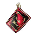 Red Bible Glass Blown Ornament for Christmas Tree Religious Holiday Decoration