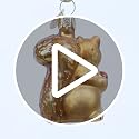 Mini Woodland Animal Christmas Ornament Set - Hand-Blown Glass Holiday Decorations, 6 Pieces