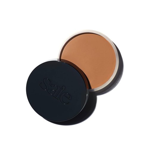 Saie Sun Melt Cream Bronzer - Buildable Balm for Effortless Sculpting - Enriched with Vitamin C, Medium Bronze (1 oz)