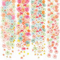 Mini Artificial Flowers Heads Set - Pastel Color & Elegant Style - 120 Pcs