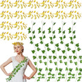 Greek Toga Party Decorations Set with Laurel Crowns & Faux Vines - 20 Pcs