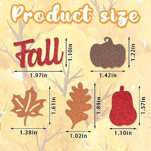 Fall Confetti for Table Decor 200PCS Autumn Harvest Pumpkin Leaves & Maple Shapes