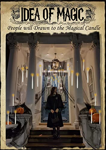 Warm White Floating Candles with Wand - Halloween Decor 20 PCs