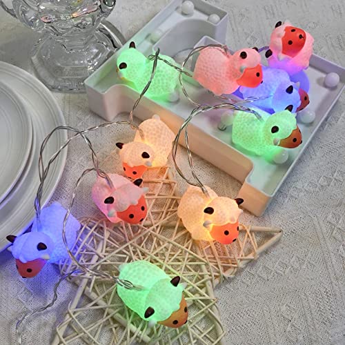 1.65m Battery-Powered Sheep String Lights 10 LEDs Fairy Night Light Kids Decor