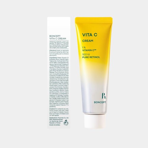 BONCEPT Vita C Cream – Hydrating & Firming Korean Vitamin C Moisturizer, Radiant-Looking Skin & Healthy Glow, 1.69 fl. oz. 50ml