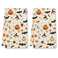 Halloween Kitchen Towels Set - Spooky Cream Dish Hand Towels, 2 Pack, Variation Towel37