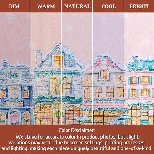 Christmas Market Pink Tablecloth 70x90 Rectangular Reusable Cotton - Maison d'Hermine