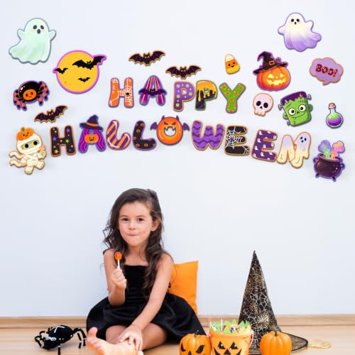 Halloween Bulletin Board Decorations Set - 62 Pcs Classroom Halloween Decor - Variation: Halloween