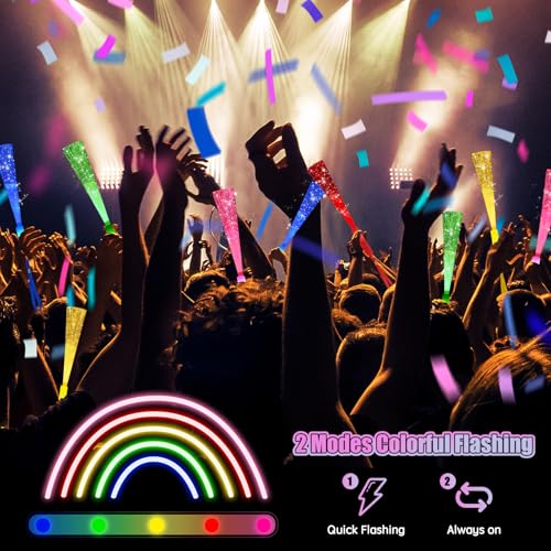 30PCS Fiber Optic Glow Stick Wand Party Supplies Neon Light Up Toy - Black+Pink