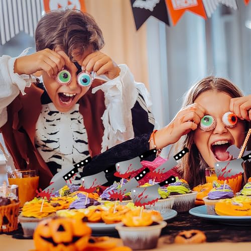 48 Pcs Halloween Blood Knife Cupcake Toppers Party Decorations