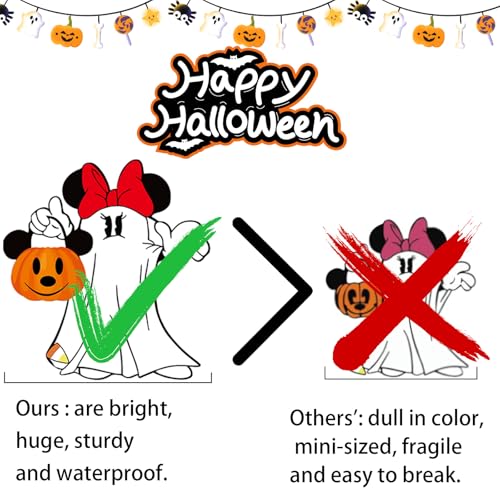17-Inch Halloween Yard Signs Cartoon Mouse Outdoor Decorations
