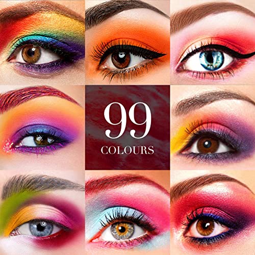 99 Colors Rainbow Eyeshadow Palette - Colorful Long Lasting Makeup Set