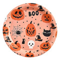 30 Pack Halloween Paper Plates for Parties 9x9 Inch Durable & Festive