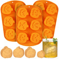 Halloween Silicone Pumpkin Ice Cube Trays 3 Pack - Food & Dessert Molds