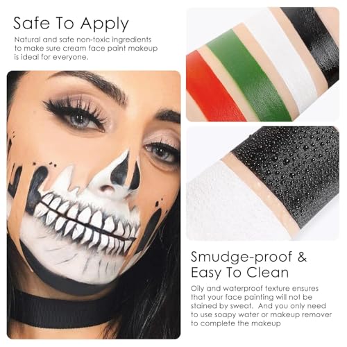 2pcs Blue Face Body Paint Stick - Blue Matte Lipstick & Eye Black - Safe & Waterproof