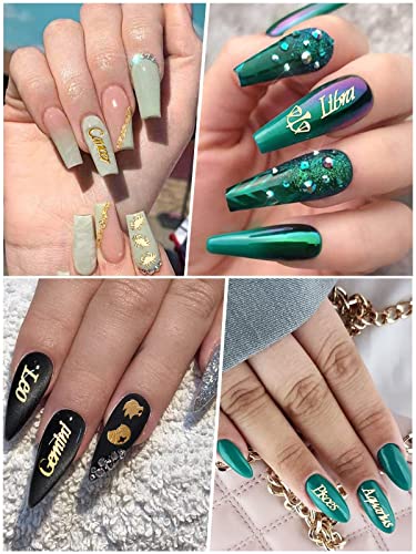 Zodiac Nail Charm Set - 2 Boxes Constellation Nail Art Accessories