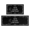 Halloween Gothic Kitchen Mat Set of 2 - Non Slip Skull Witch Decor 2026 Variation
