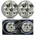 Retro Architecture & Black Cat Car Coaster Set - Neoprene Cup Holders for Vehicles