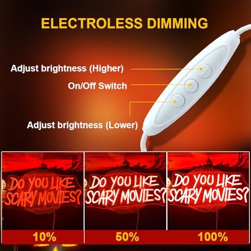 Halloween LED Neon Sign Do You Like Scary Movies SY-scarymovies-red - Spooky Party Decor