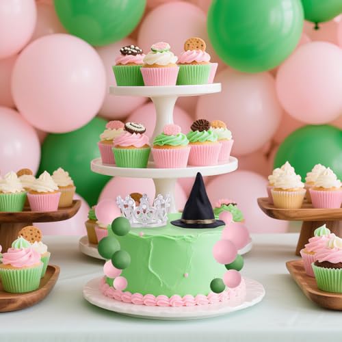 Witch Theme Cake Topper Set with Hat Crown & Balloons for Halloween & Birthday