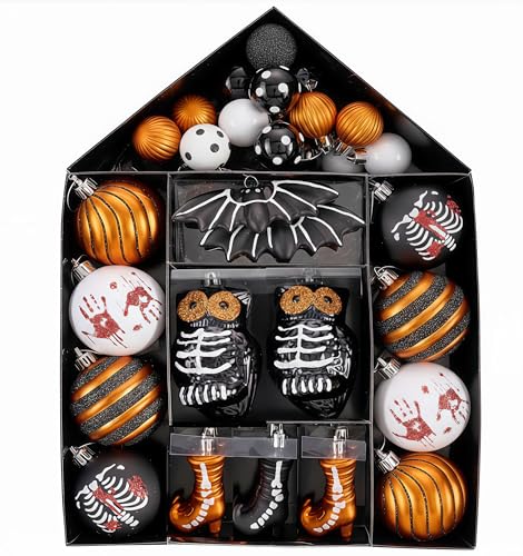 Valery Madelyn Medium 40ct Halloween Shatterproof Ornaments Tree Decorations