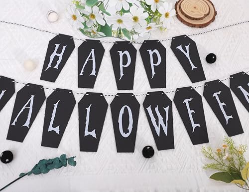 Halloween Coffin Banner - Spooky Party Decorations for Halloween