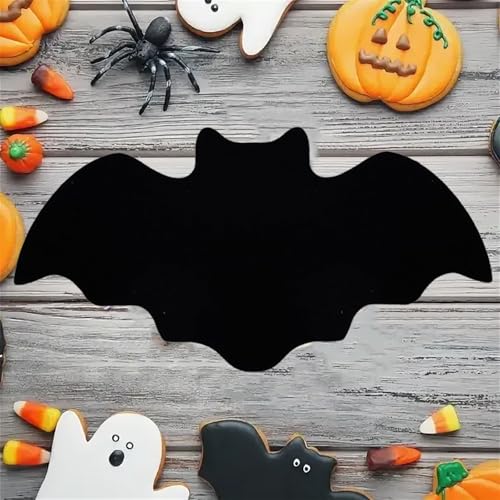 Halloween Bat Placemats Set - Non-Slip Felt Table Decor for Parties