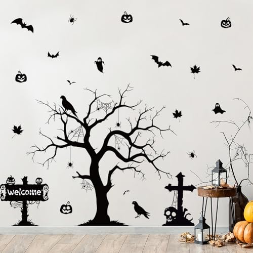 Halloween Spooky Wall Decals Black Tree Variation of THIS listing