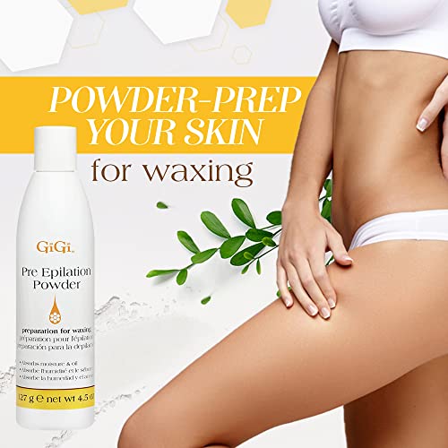 GiGi Pre-Epilation Waxing Powder 4.5 Fl Oz - Moisture-Absorbing Skin Prep